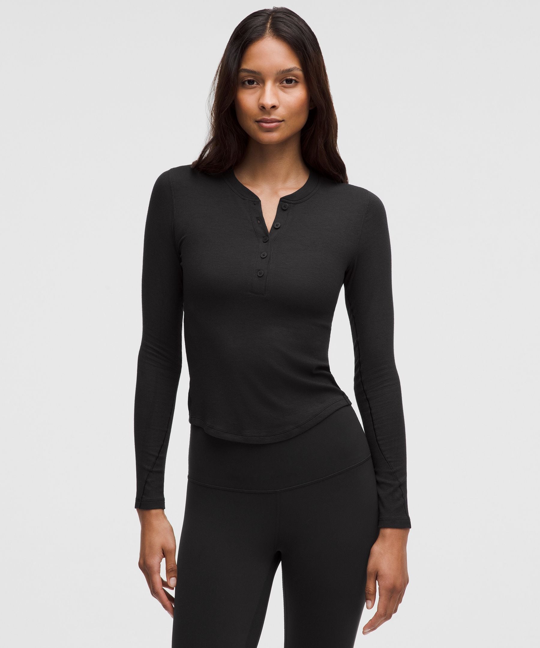 Lululemon Hold Tight Long-Sleeve Henley Black