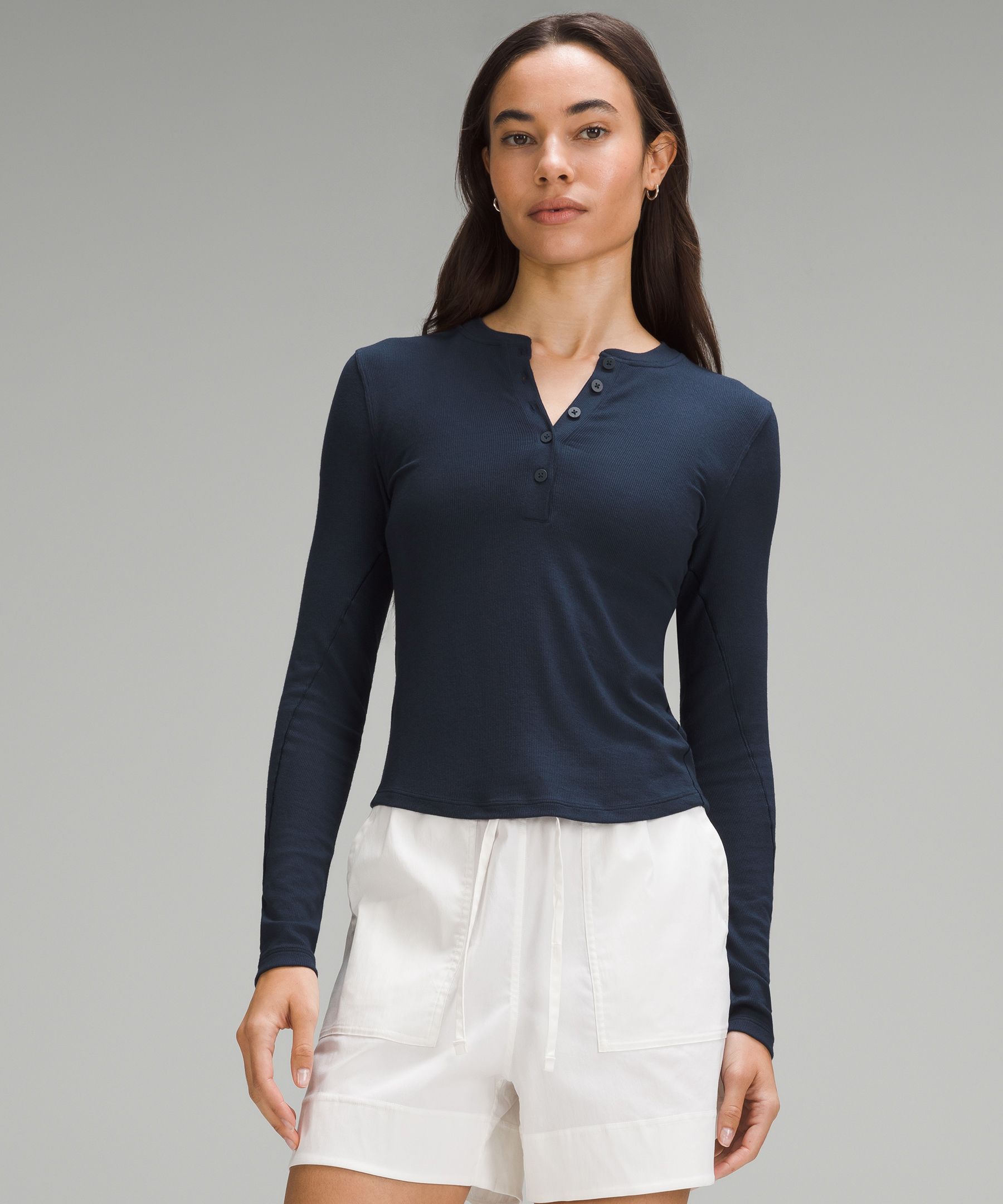 Lululemon Hold Tight Long-Sleeve Henley True Navy