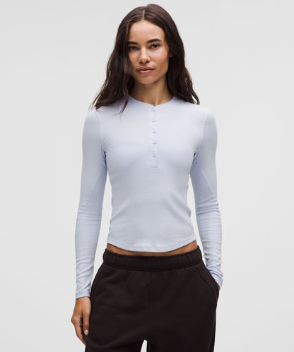 Lululemon Hold Tight Long-Sleeve Henley Serene Blue