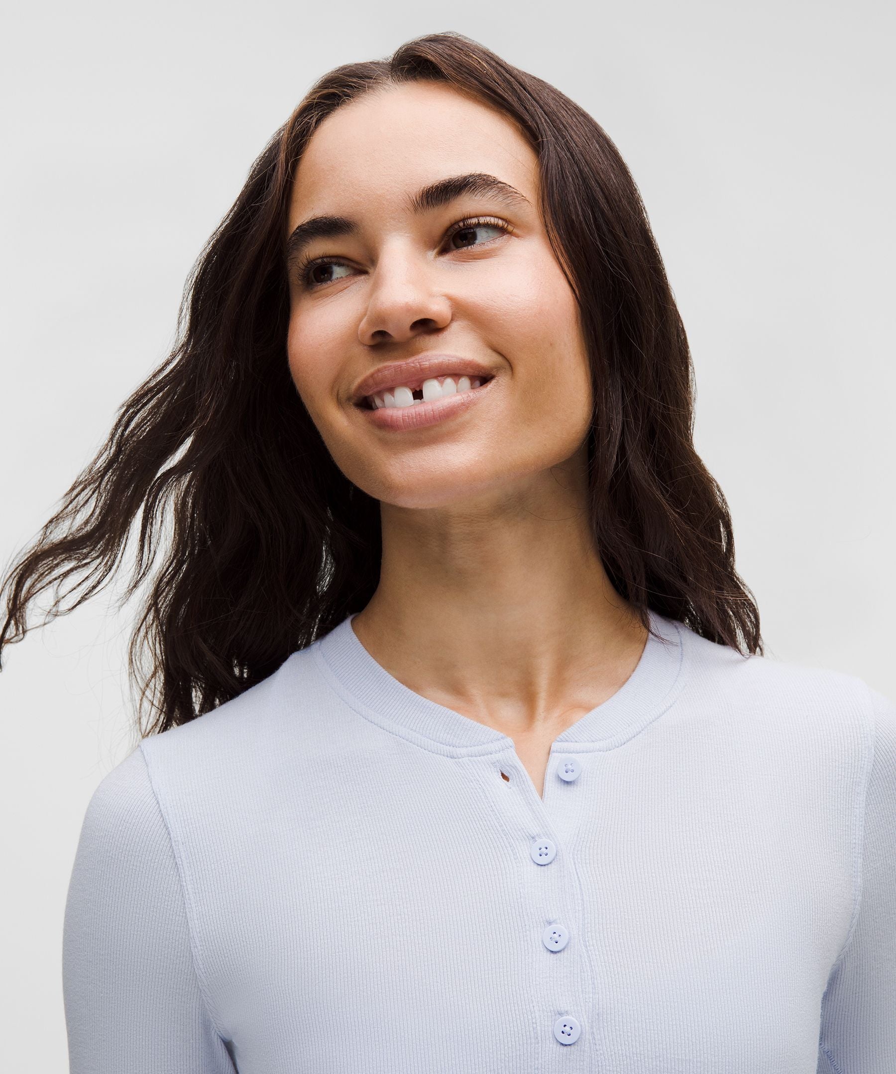Lululemon Hold Tight Long-Sleeve Henley Serene Blue