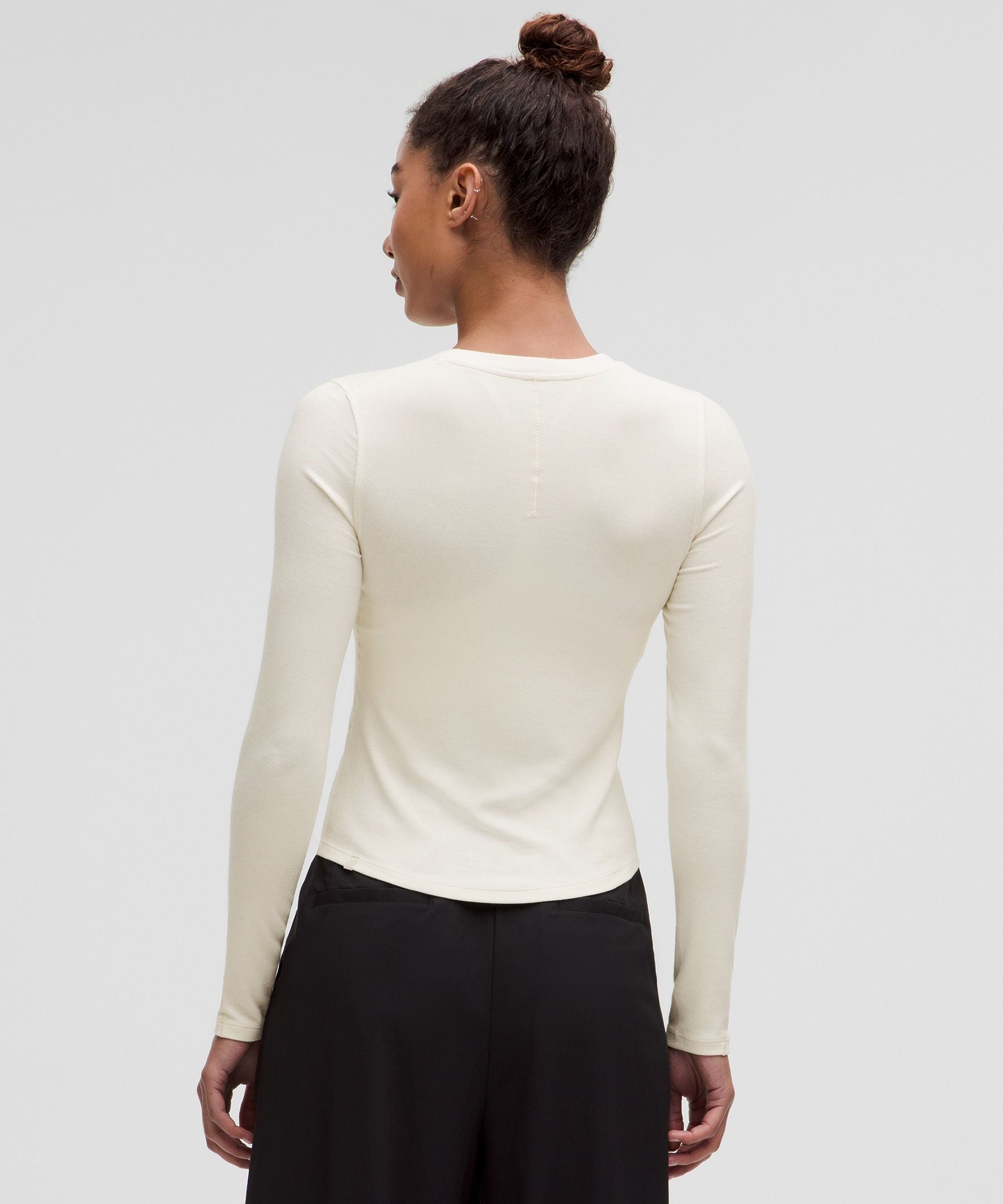 Lululemon Hold Tight Long-Sleeve Henley Light Ivory