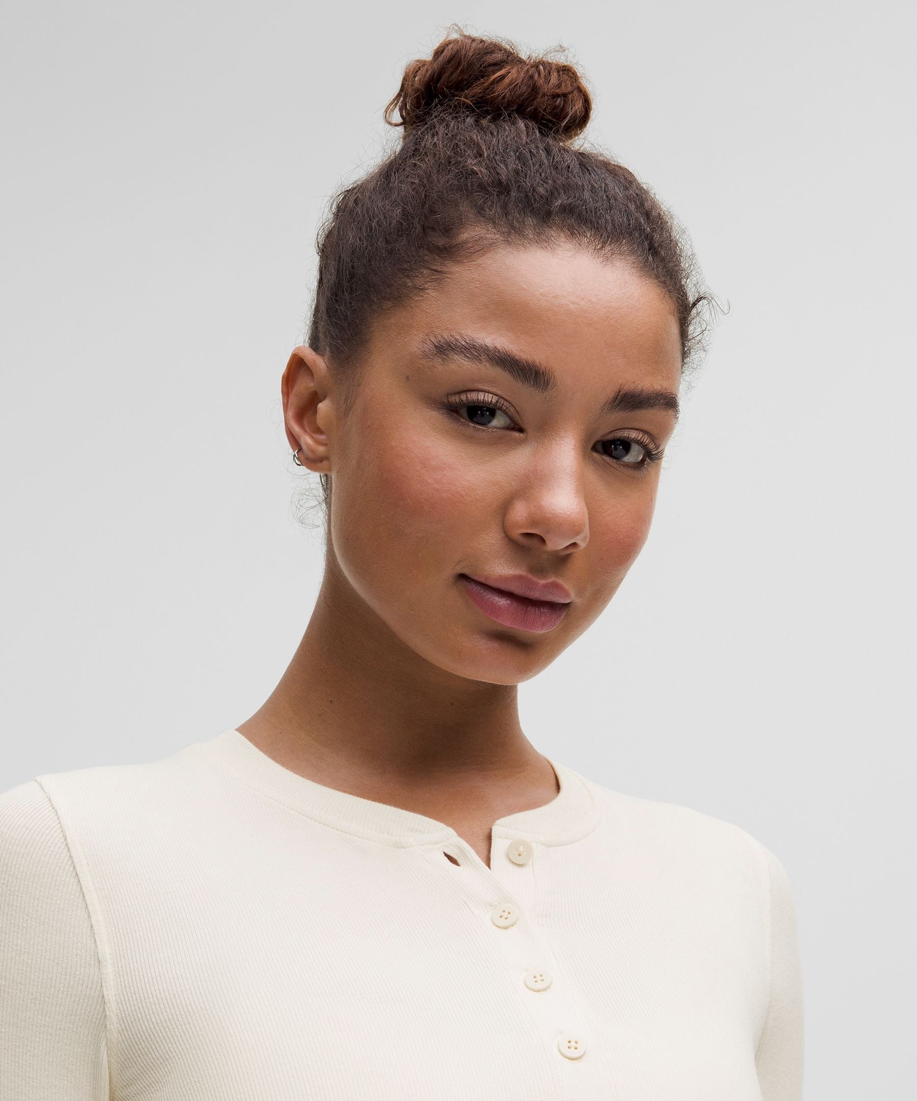 Lululemon Hold Tight Long-Sleeve Henley Light Ivory