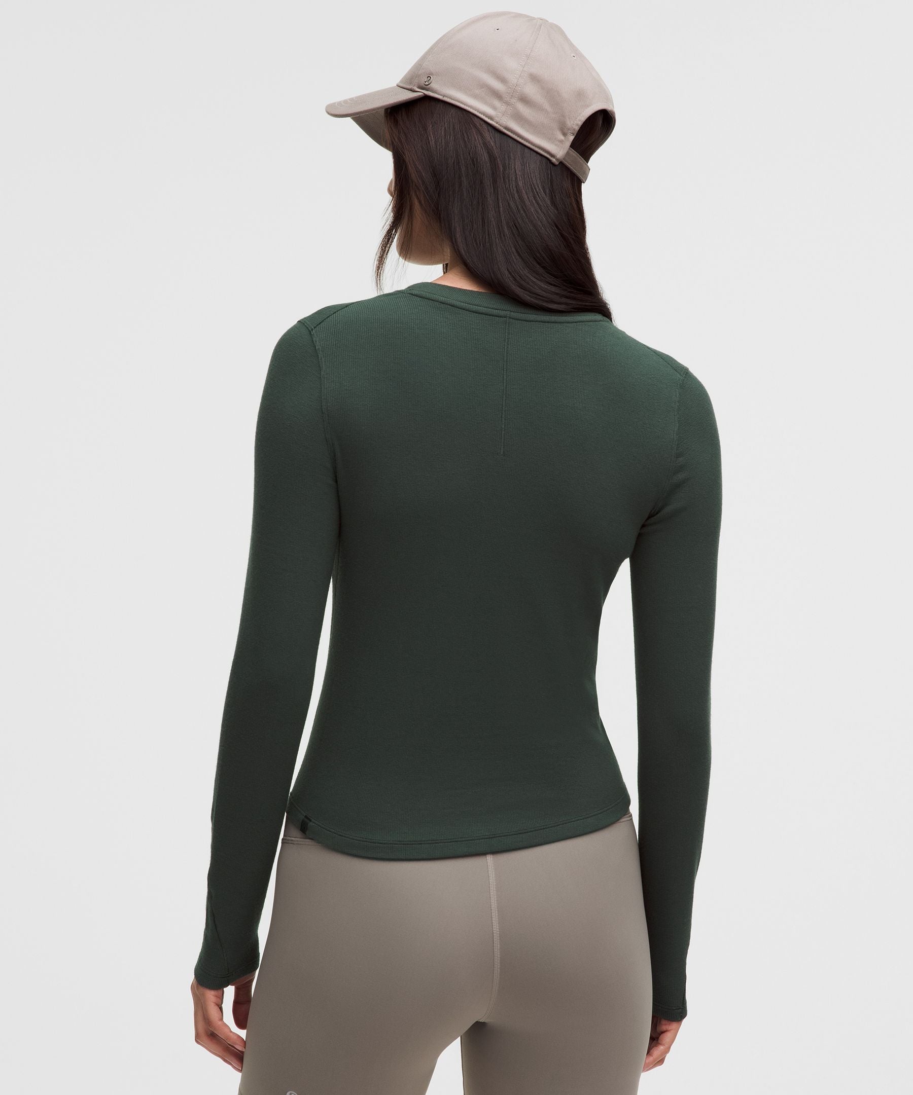 Lululemon Hold Tight Long-Sleeve Henley Rainforest Green