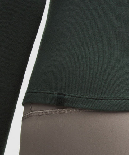 Lululemon Hold Tight Long-Sleeve Henley Rainforest Green