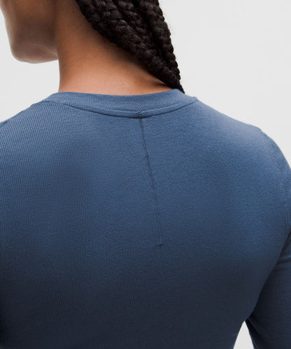 Lululemon Hold Tight Long-Sleeve Henley Blue Twill