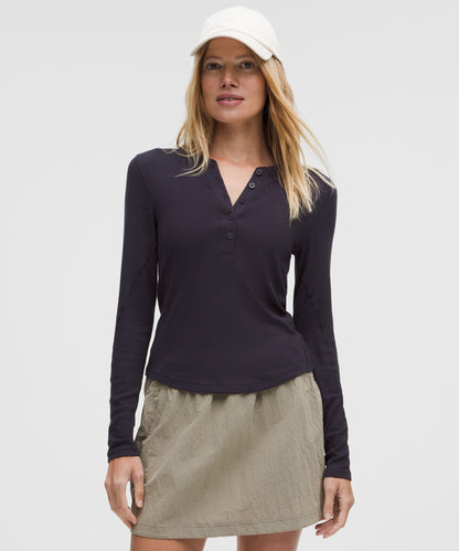 Lululemon Hold Tight Long-Sleeve Henley Nightmoth