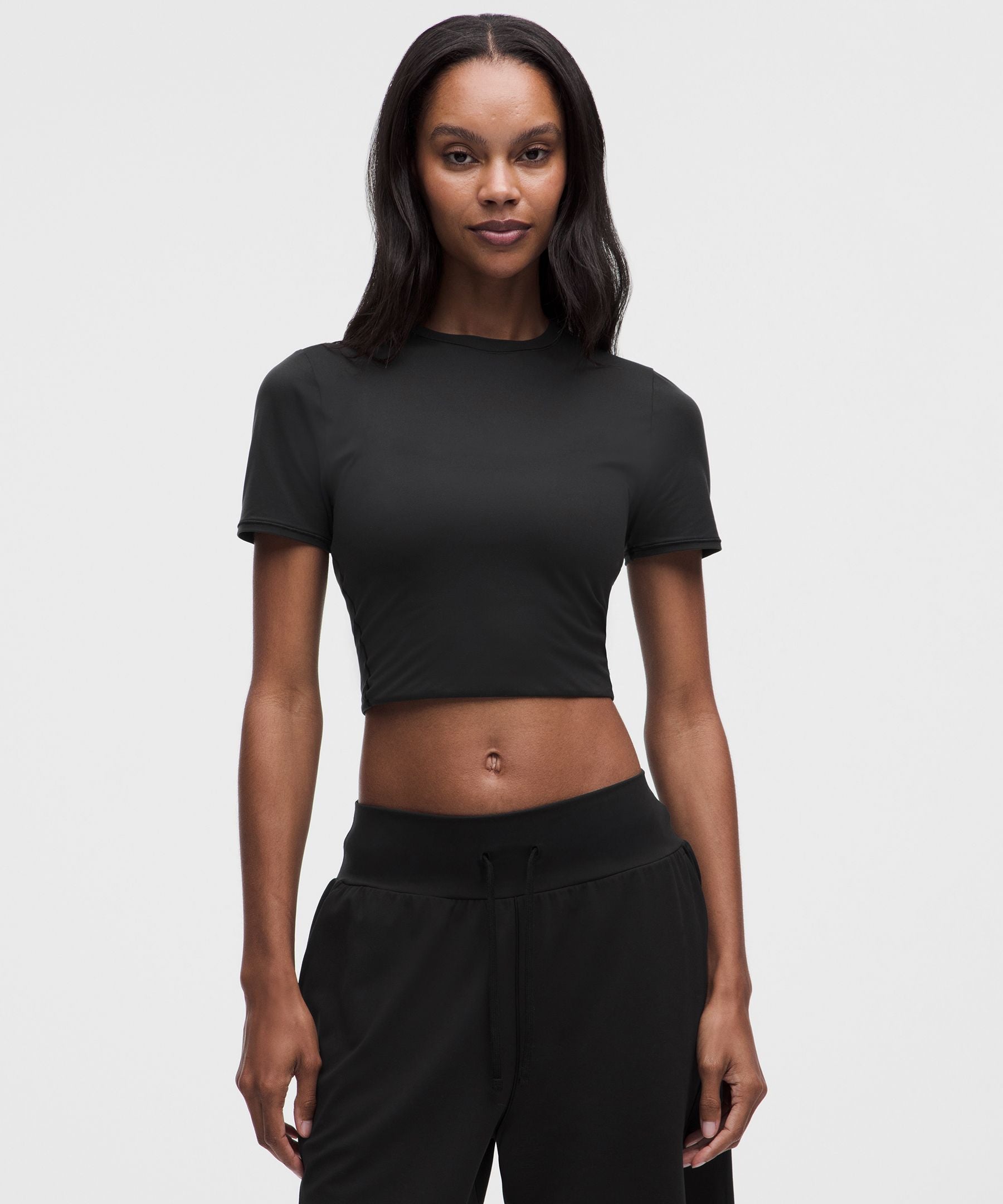 Lululemon Women's Wundermost Ultra-Soft Nulu Crewneck Cropped T-Shirt