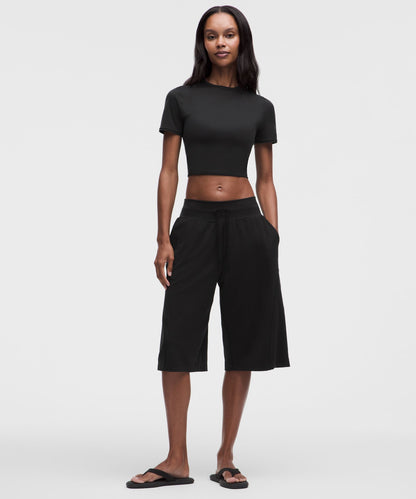 Lululemon Women's Wundermost Ultra-Soft Nulu Crewneck Cropped T-Shirt