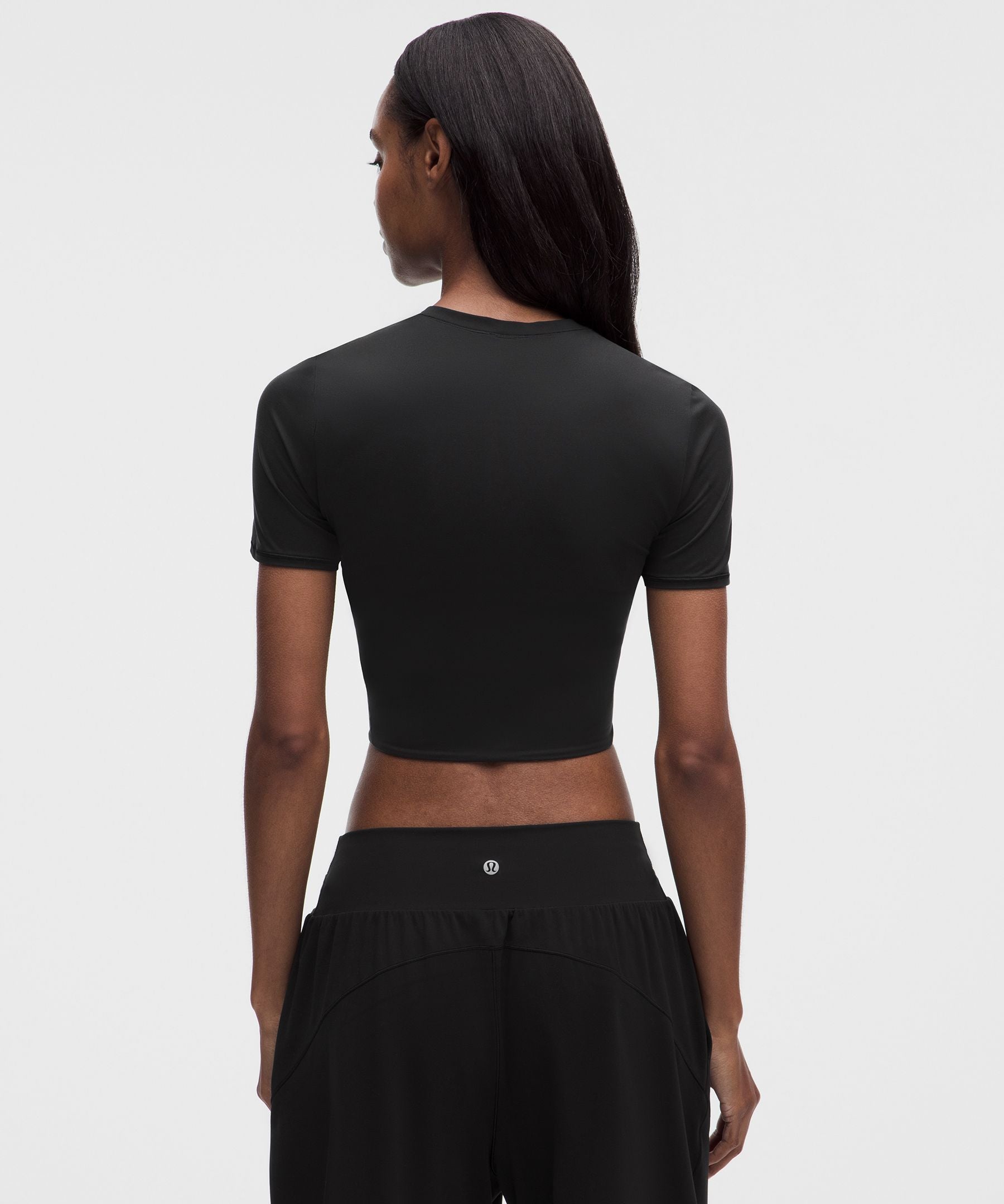 Lululemon Women's Wundermost Ultra-Soft Nulu Crewneck Cropped T-Shirt