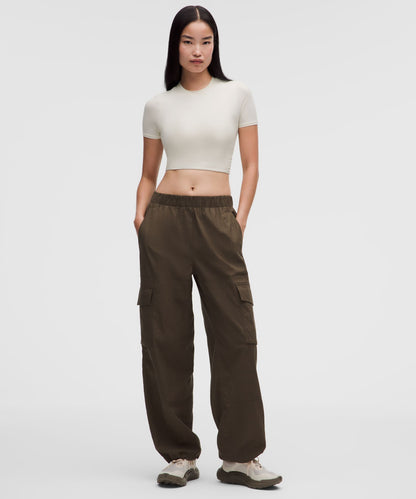 Lululemon Women's Wundermost Ultra-Soft Nulu Crewneck Cropped T-Shirt