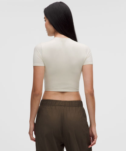 Lululemon Women's Wundermost Ultra-Soft Nulu Crewneck Cropped T-Shirt
