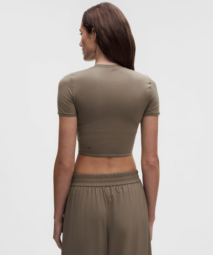 Lululemon Women's Wundermost Ultra-Soft Nulu Crewneck Cropped T-Shirt