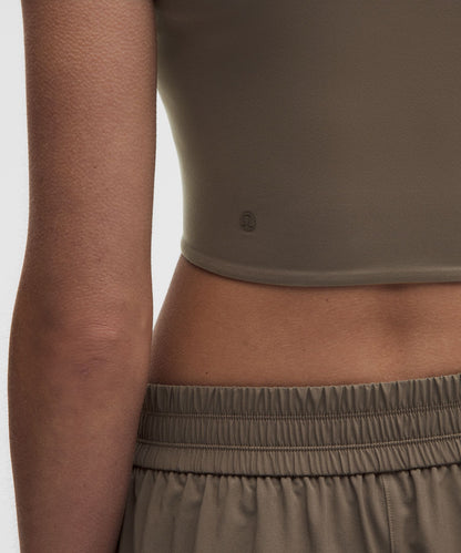 Lululemon Women's Wundermost Ultra-Soft Nulu Crewneck Cropped T-Shirt