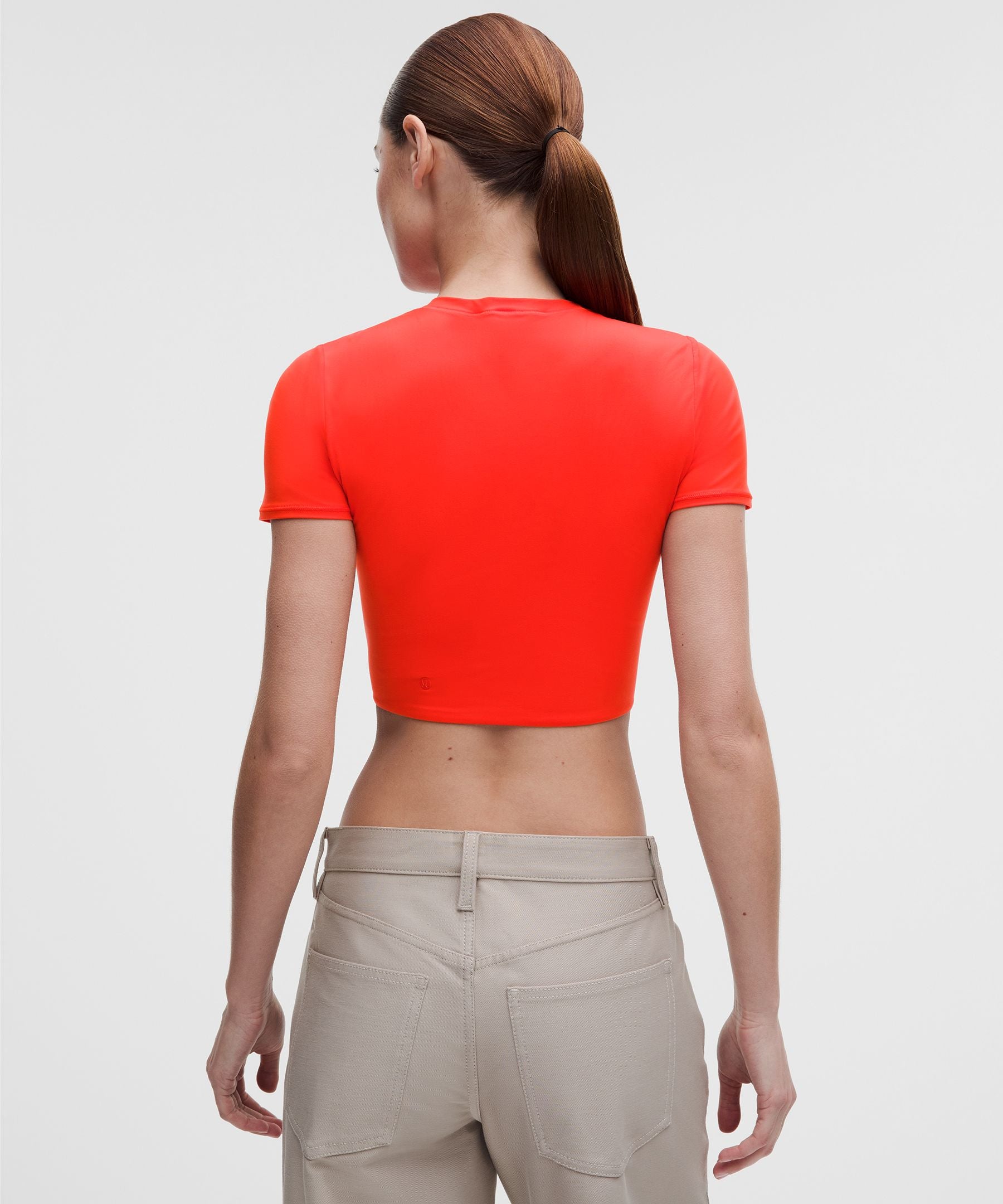 Lululemon Women's Wundermost Ultra-Soft Nulu Crewneck Cropped T-Shirt