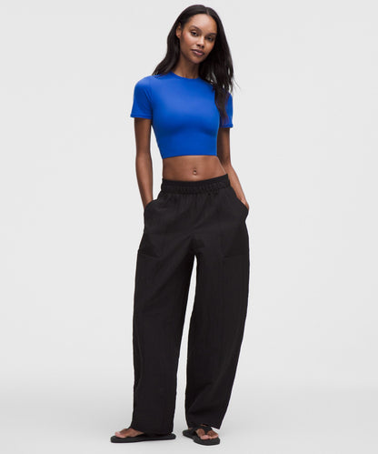 Lululemon Women's Wundermost Ultra-Soft Nulu Crewneck Cropped T-Shirt