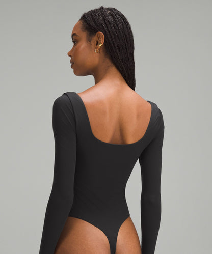 Lululemon Wundermost Ultra-Soft Nulu Square-Neck Long-Sleeve Bodysuit