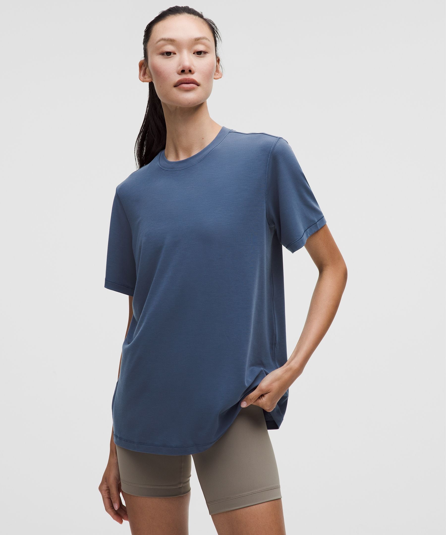 Lululemon Jersey Training Short-Sleeve Shirt Blue Twill