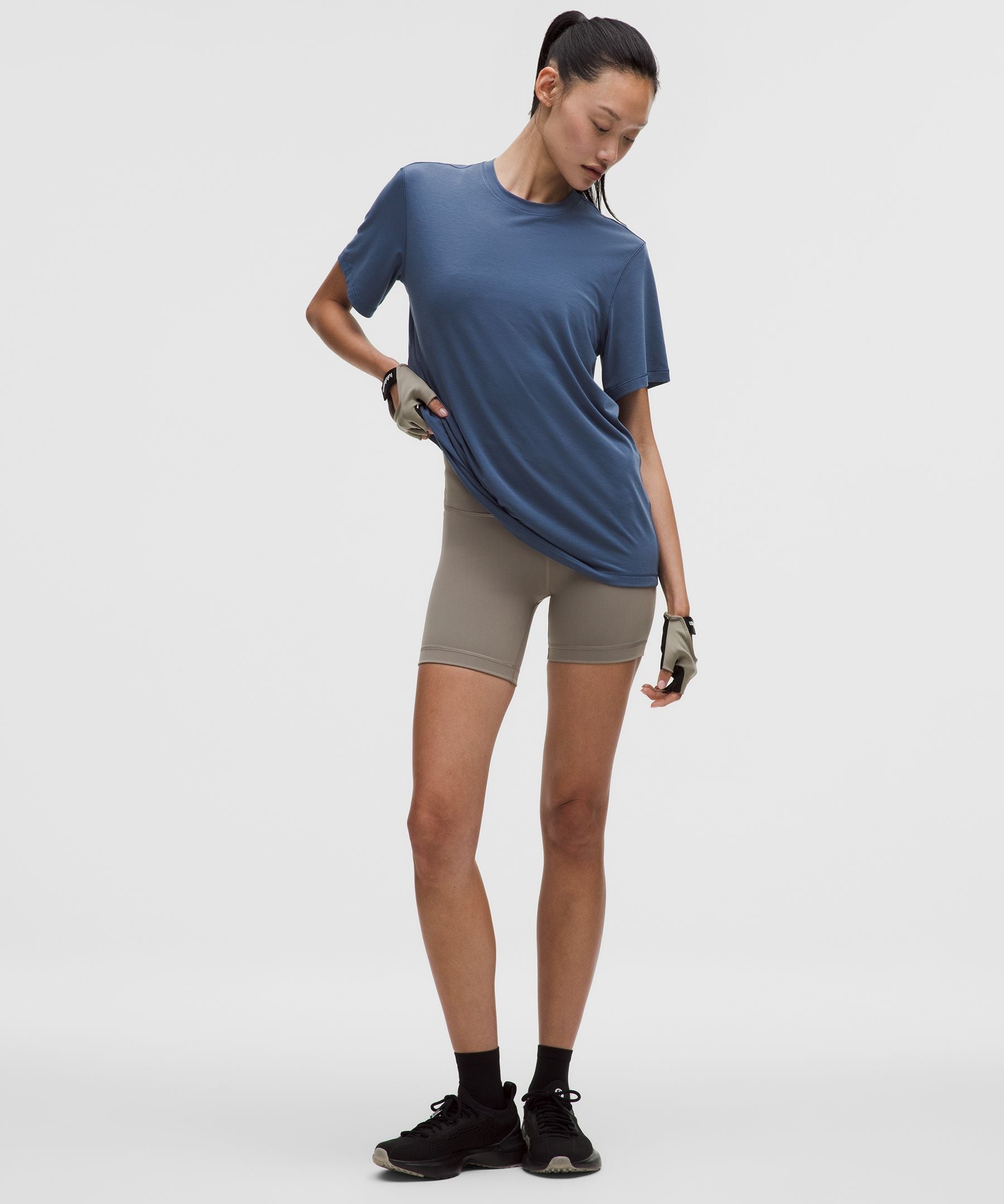 Lululemon Jersey Training Short-Sleeve Shirt Blue Twill