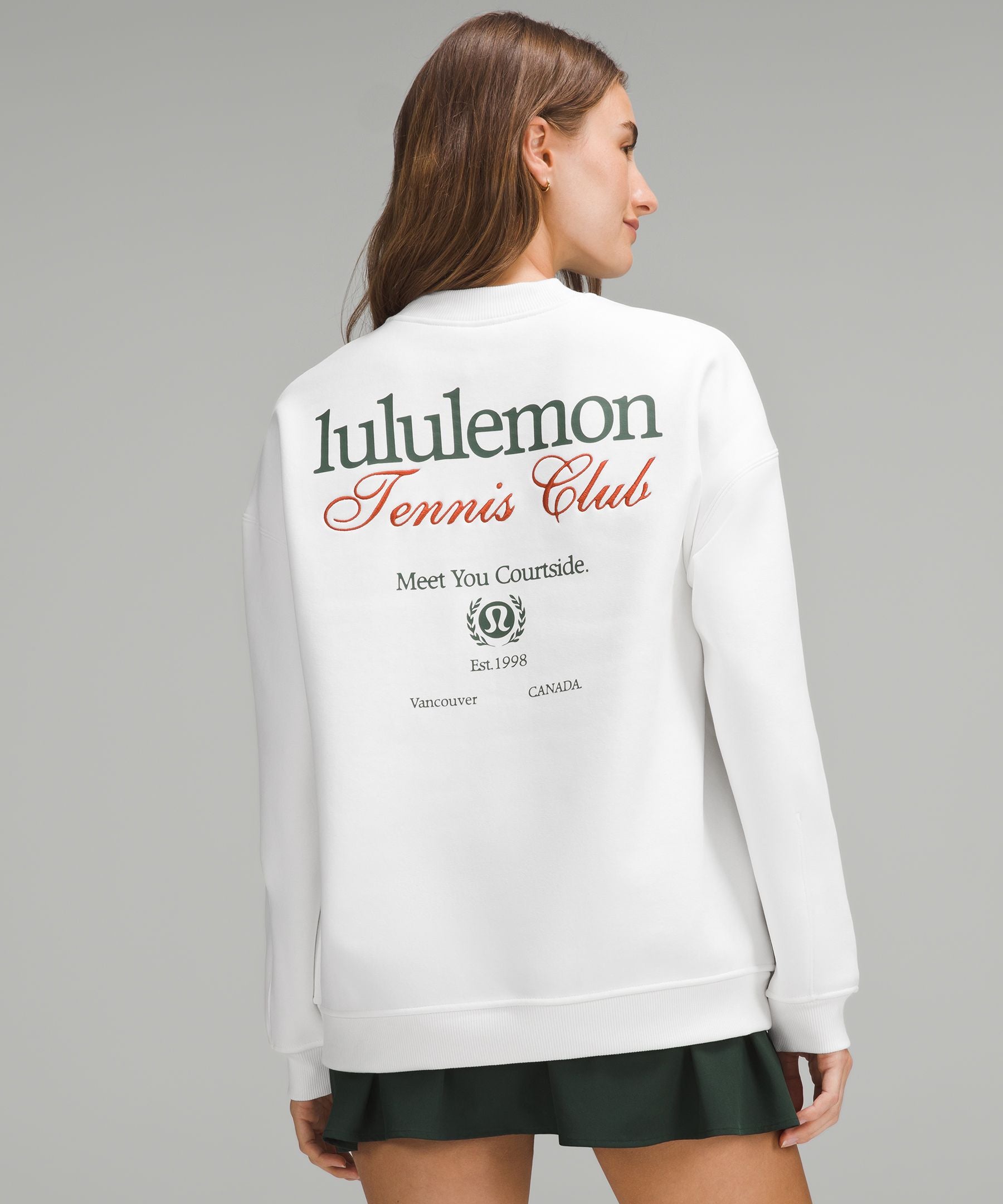 Lululemon Heavyweight Fleece Pullover *Tennis Club White/Alouette/Firecracker