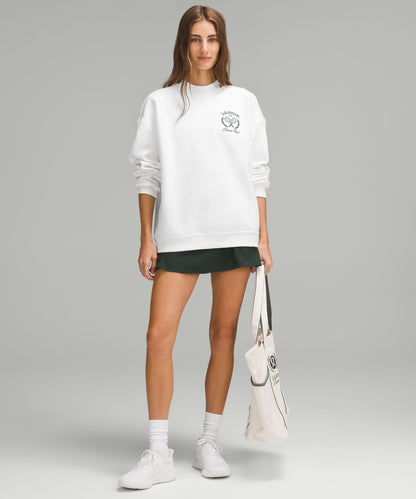 Lululemon Heavyweight Fleece Pullover *Tennis Club White/Alouette/Firecracker