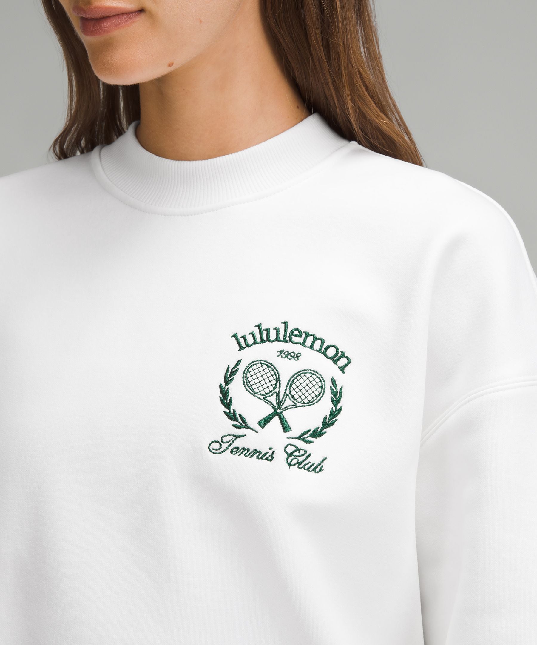 Lululemon Heavyweight Fleece Pullover *Tennis Club White/Alouette/Firecracker