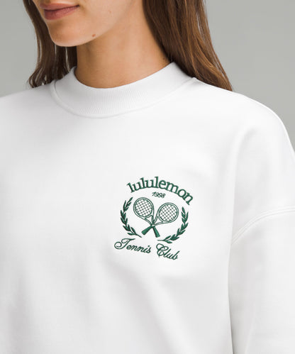 Lululemon Heavyweight Fleece Pullover *Tennis Club White/Alouette/Firecracker