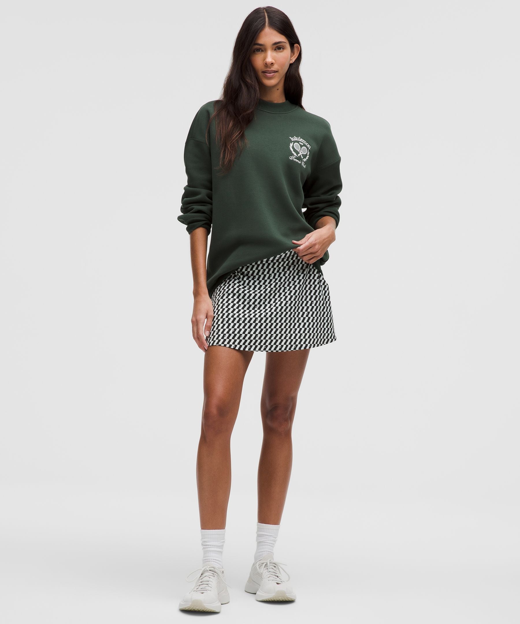 Lululemon Heavyweight Fleece Pullover *Tennis Club Legacy Green/White/Strawberry Milkshake