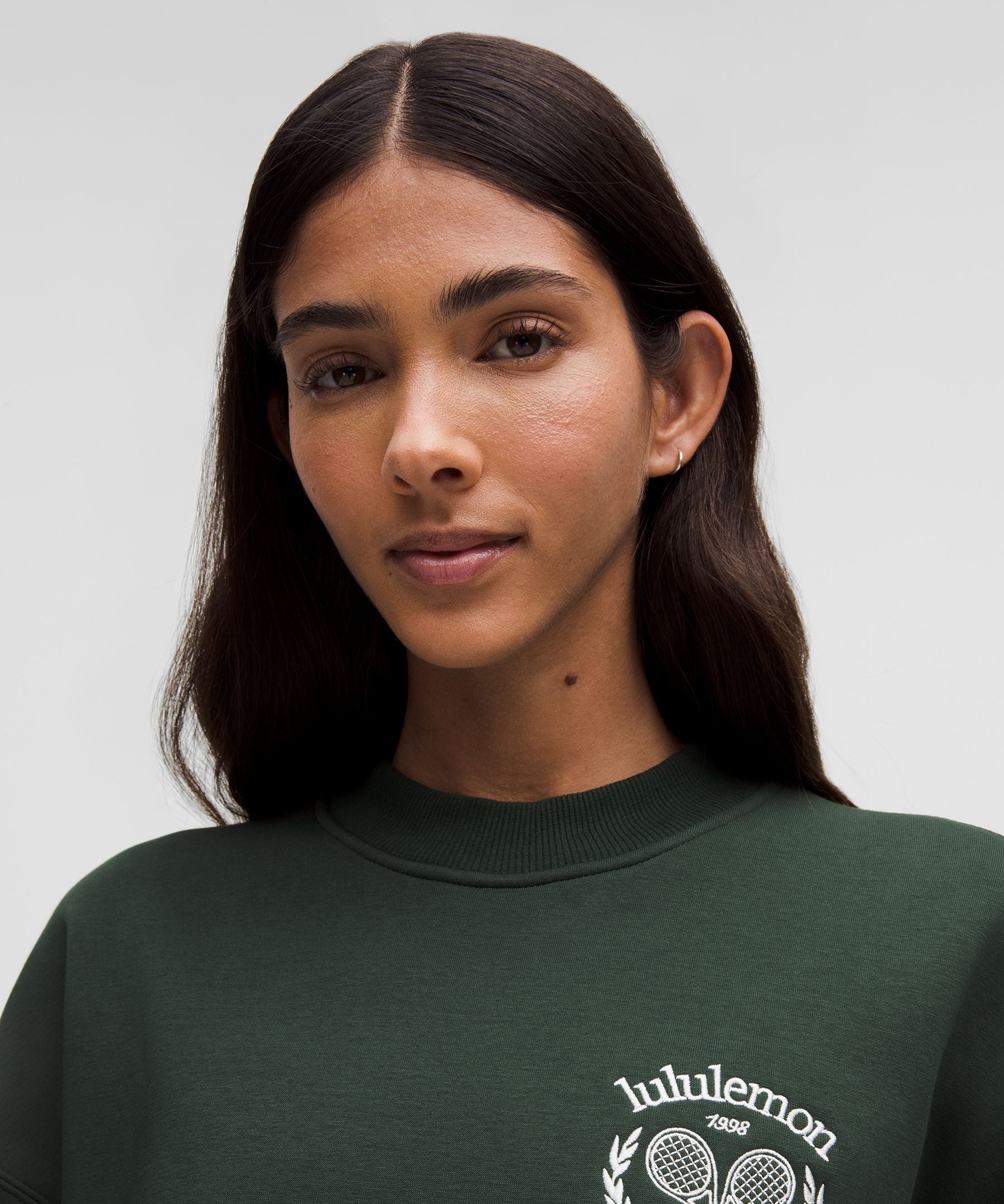 Lululemon Heavyweight Fleece Pullover *Tennis Club Legacy Green/White/Strawberry Milkshake