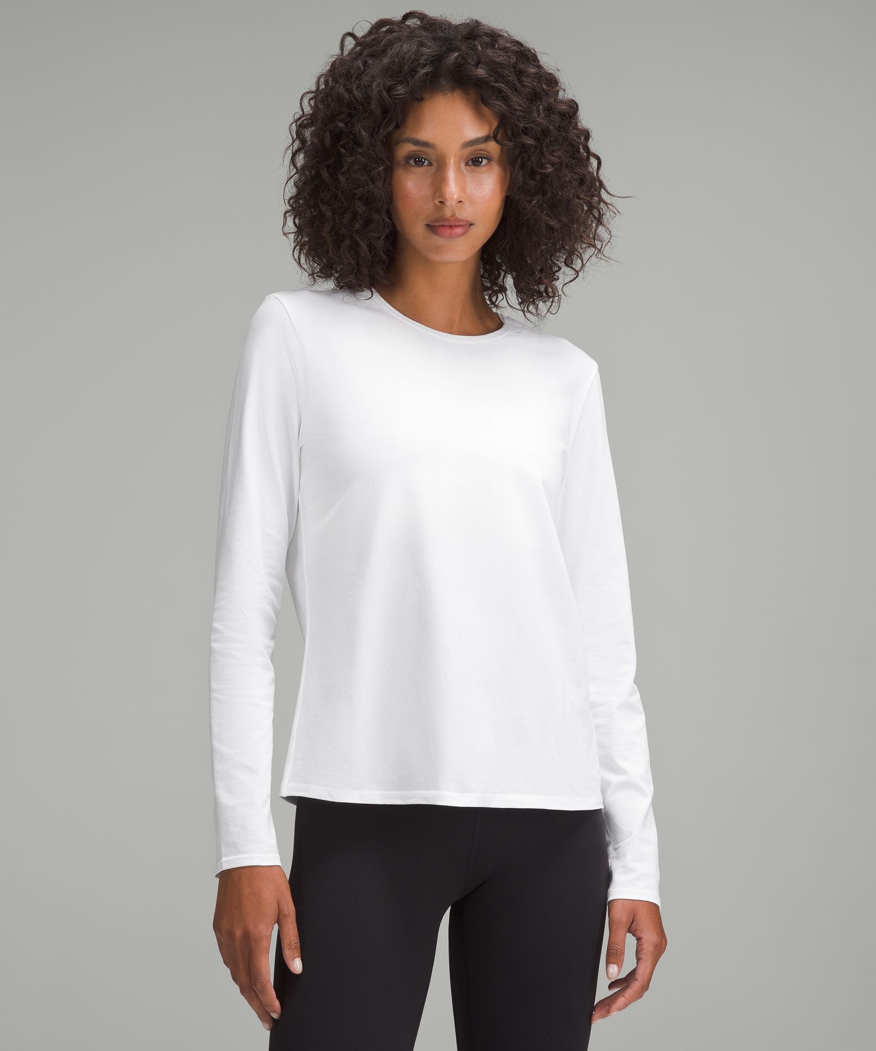 Lululemon Women's Organic Cotton Crewneck Long-Sleeve Shirt