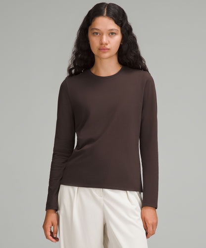 Lululemon Women's Organic Cotton Crewneck Long-Sleeve Shirt