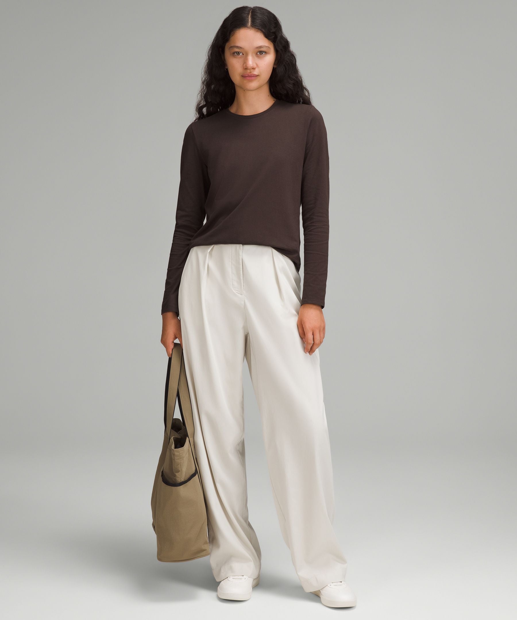 Lululemon Women's Organic Cotton Crewneck Long-Sleeve Shirt