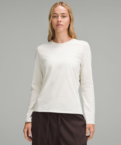 Lululemon Women's Organic Cotton Crewneck Long-Sleeve Shirt
