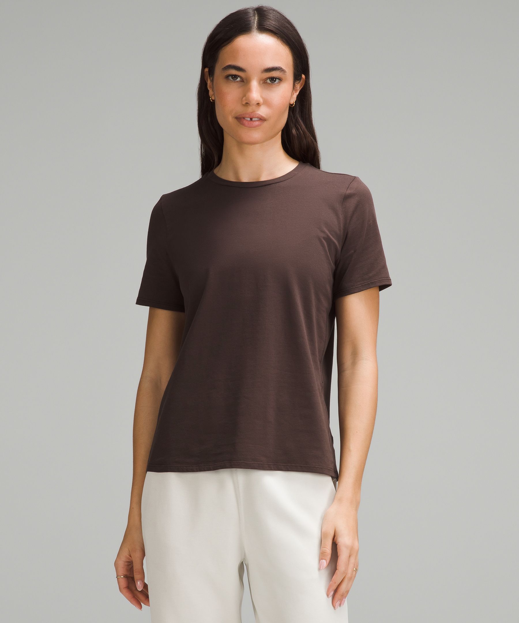 Lululemon Women's Organic Cotton Straight-Hem Crewneck T-Shirt