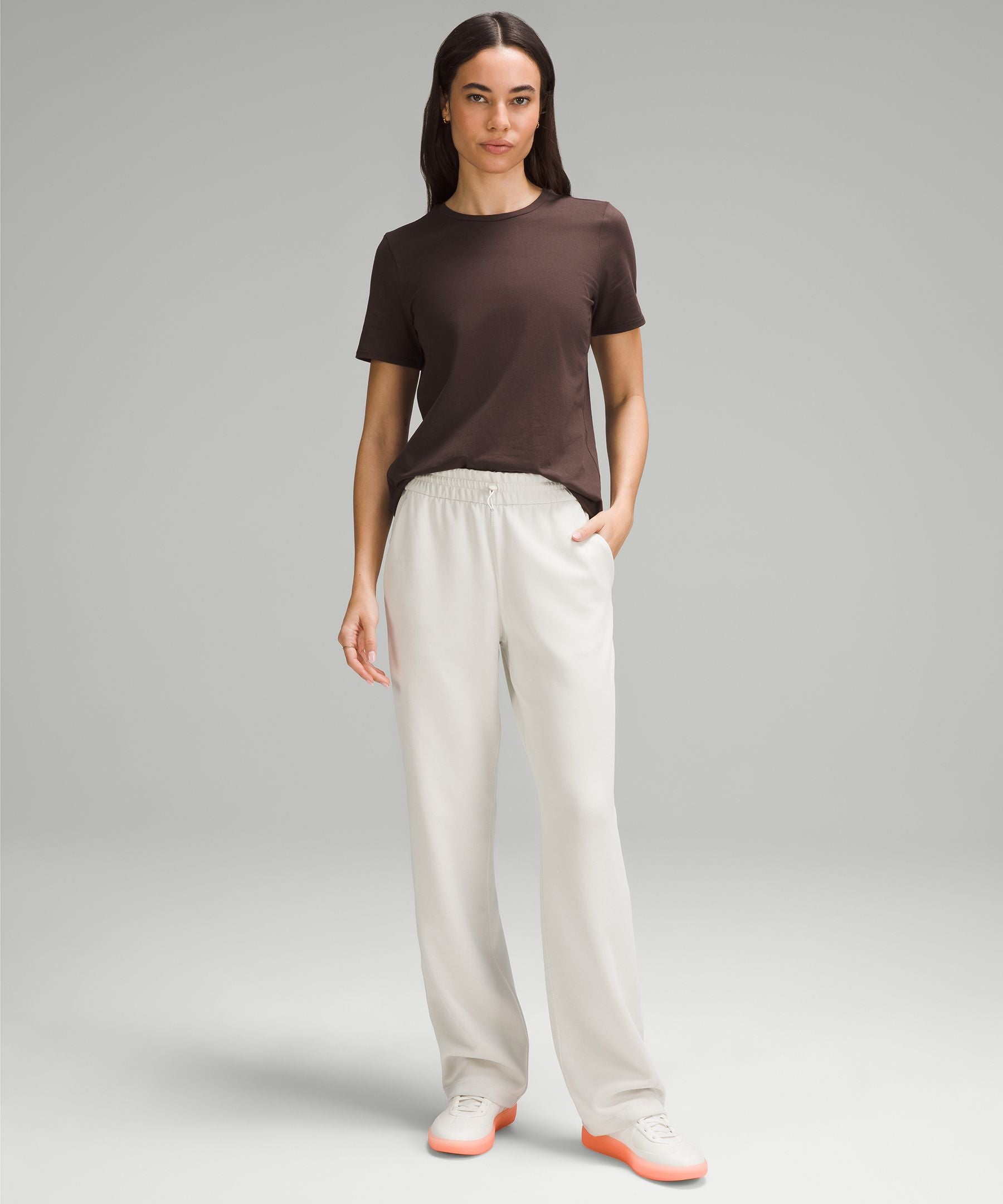 Lululemon Women's Organic Cotton Straight-Hem Crewneck T-Shirt