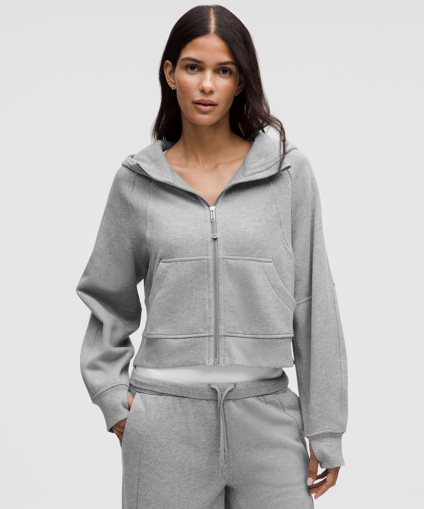 Lululemon Scuba Oversized Full-Zip Hoodie Heathered Core Medium Grey