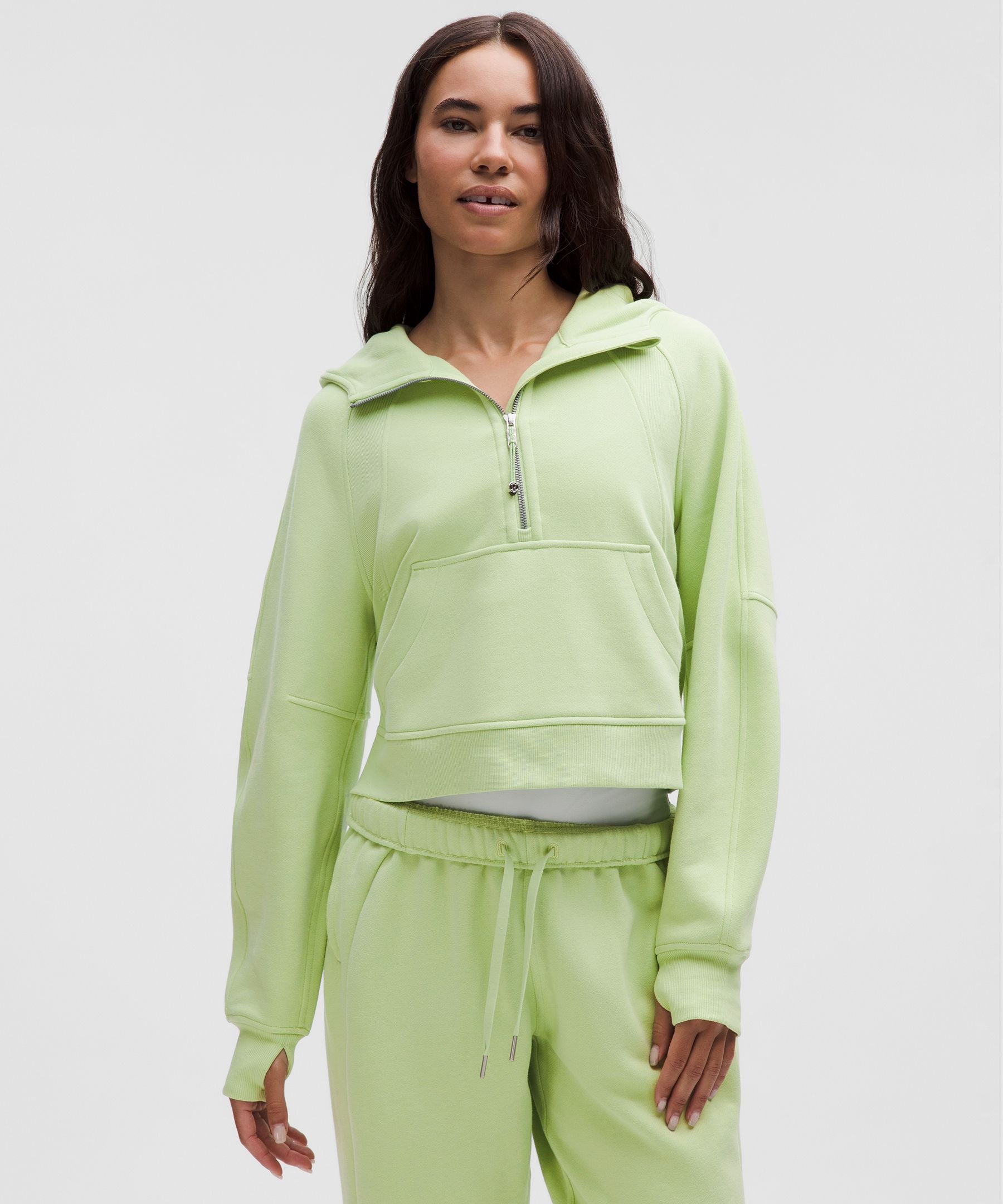 Lululemon Scuba Oversized Half-Zip Hoodie Lemongrass