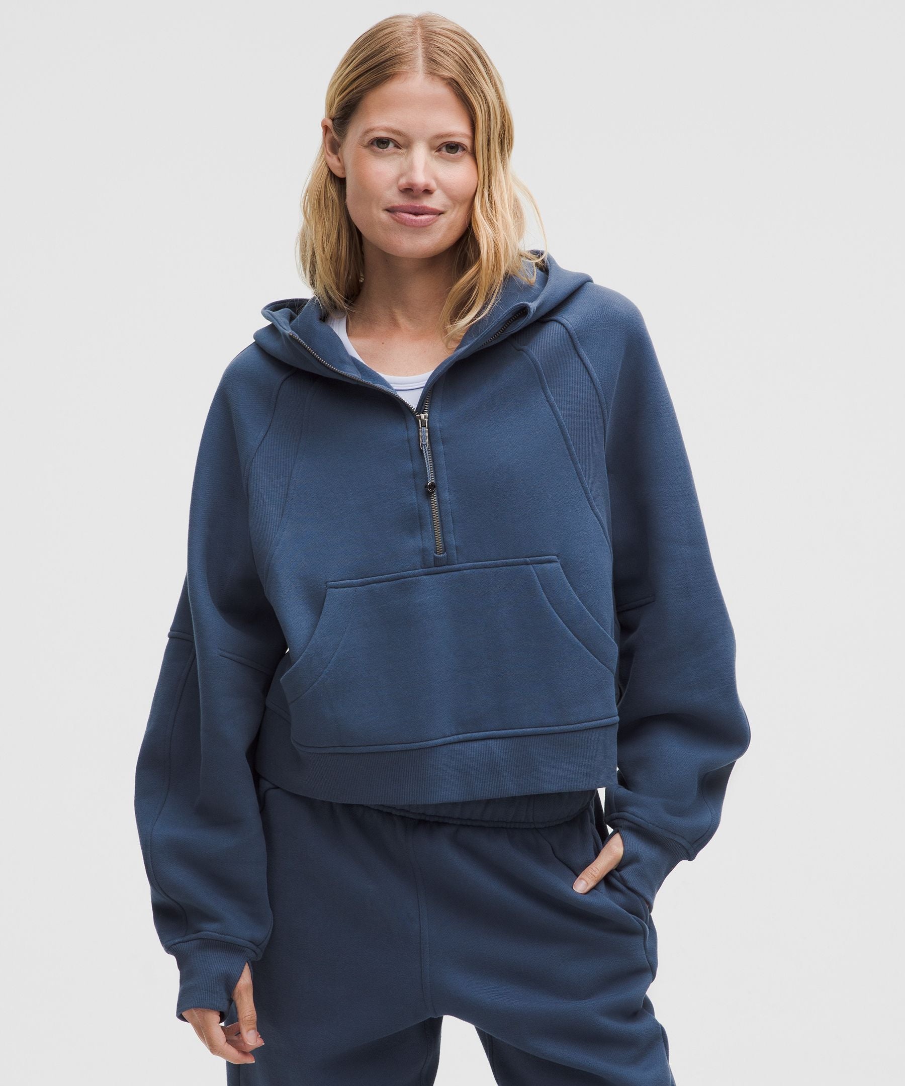 Lululemon Scuba Oversized Half-Zip Hoodie Blue Twill