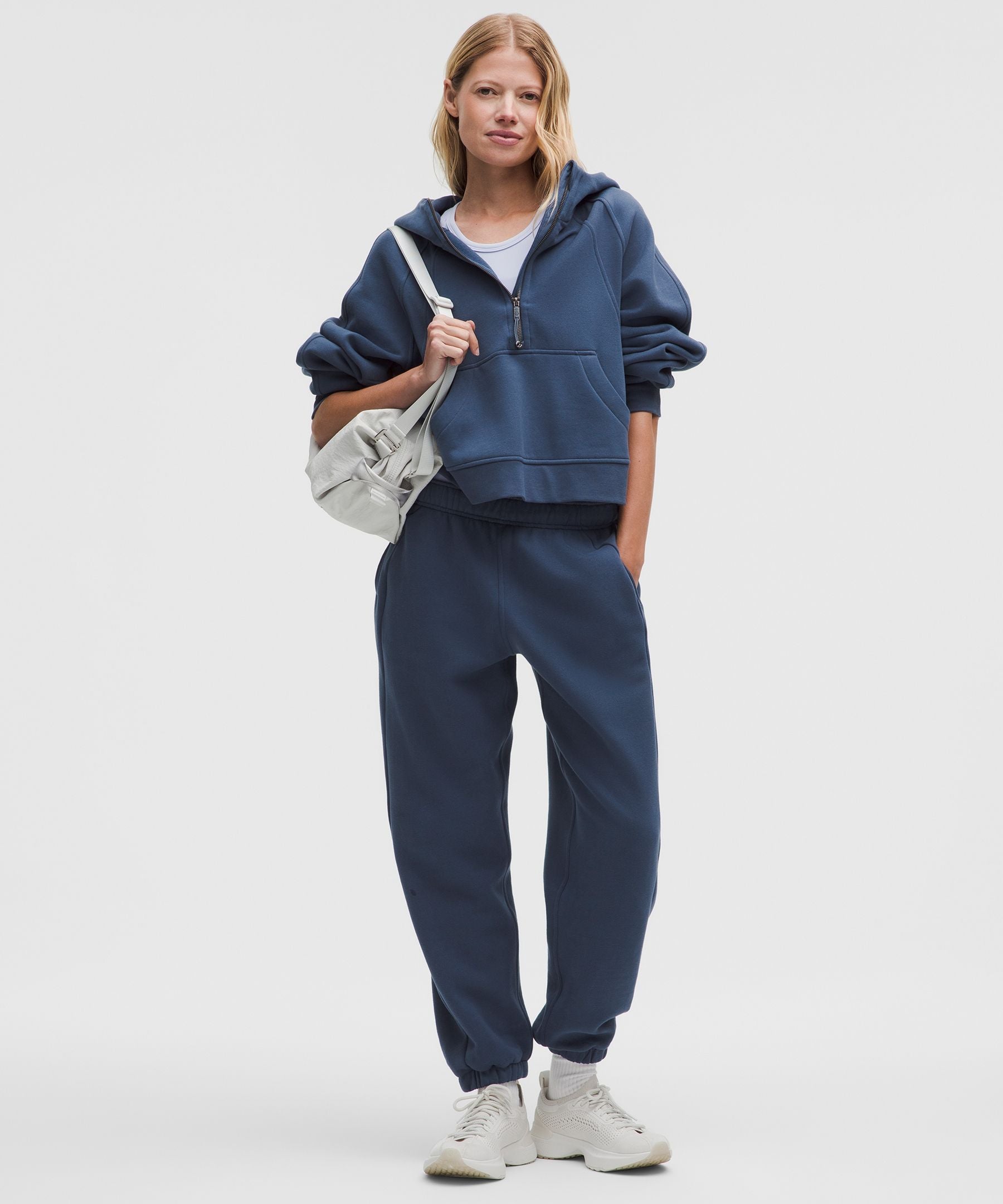 Lululemon Scuba Oversized Half-Zip Hoodie Blue Twill