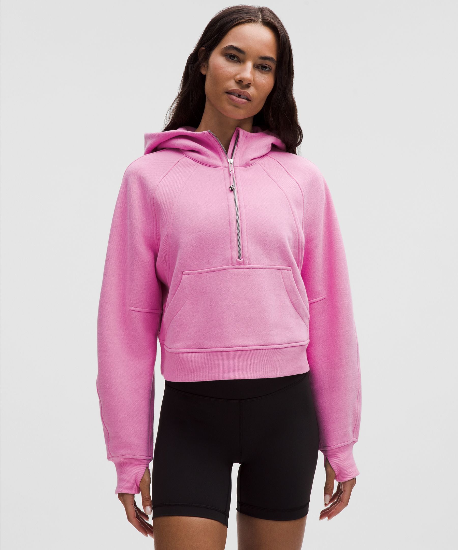 Lululemon Scuba Oversized Half-Zip Hoodie Pink Frosting