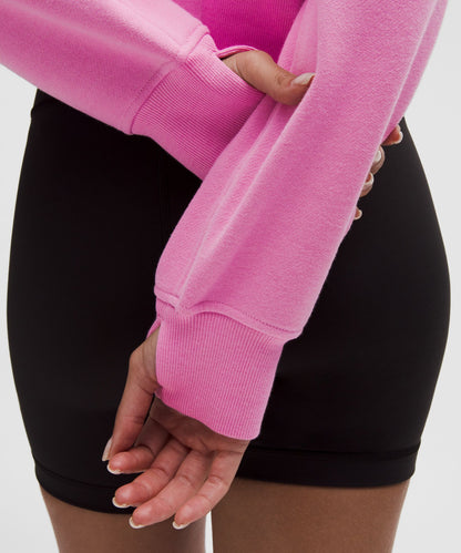 Lululemon Scuba Oversized Half-Zip Hoodie Pink Frosting
