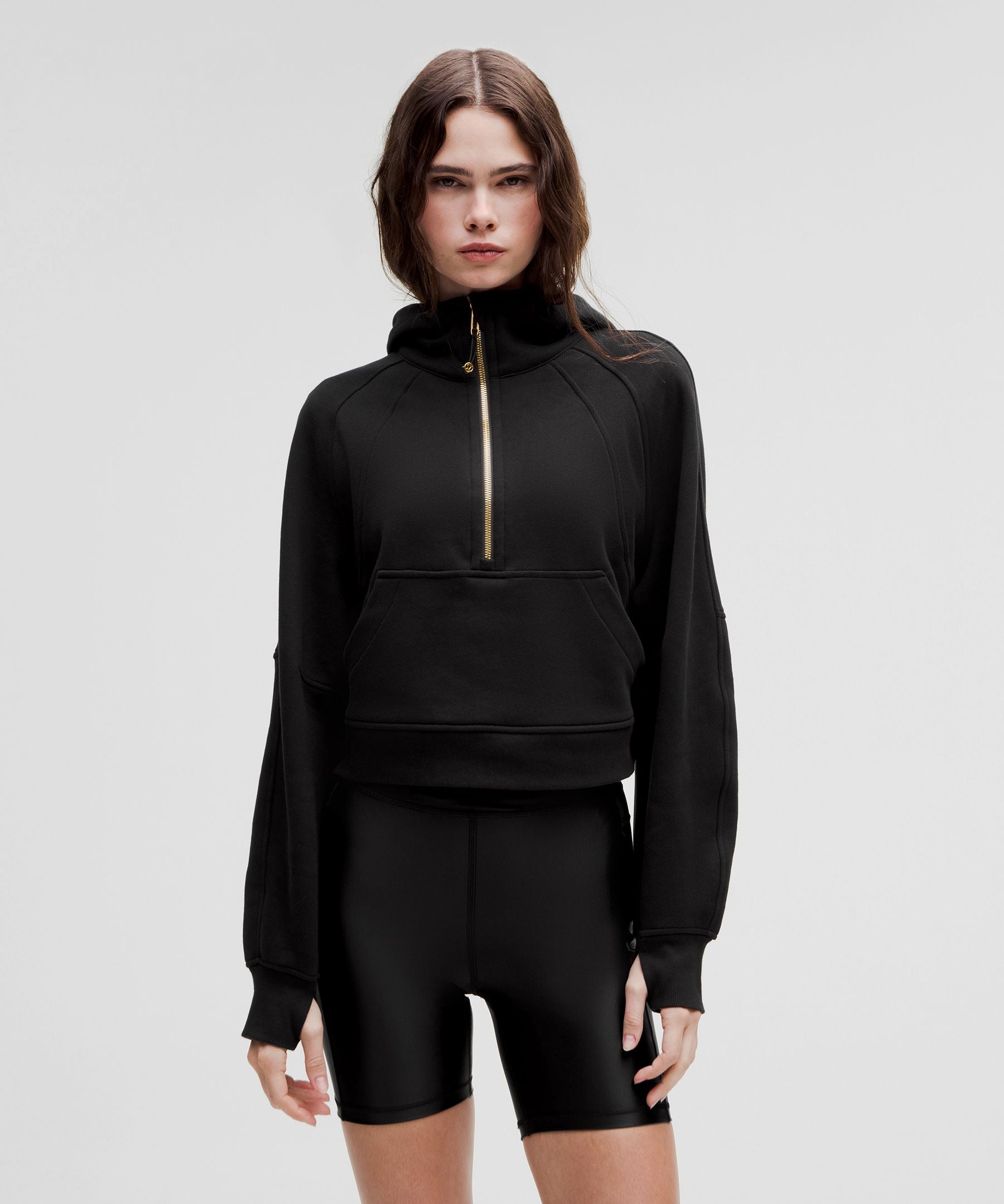 Lululemon Scuba Oversized Half-Zip Hoodie Black/Gold