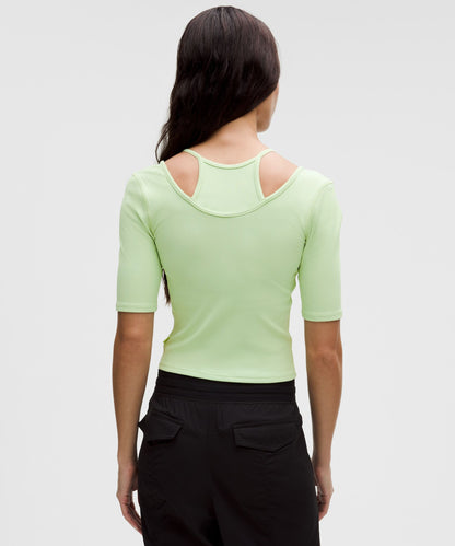 Lululemon Women's Layered-Look Ribbed Short-Sleeve Shirt
