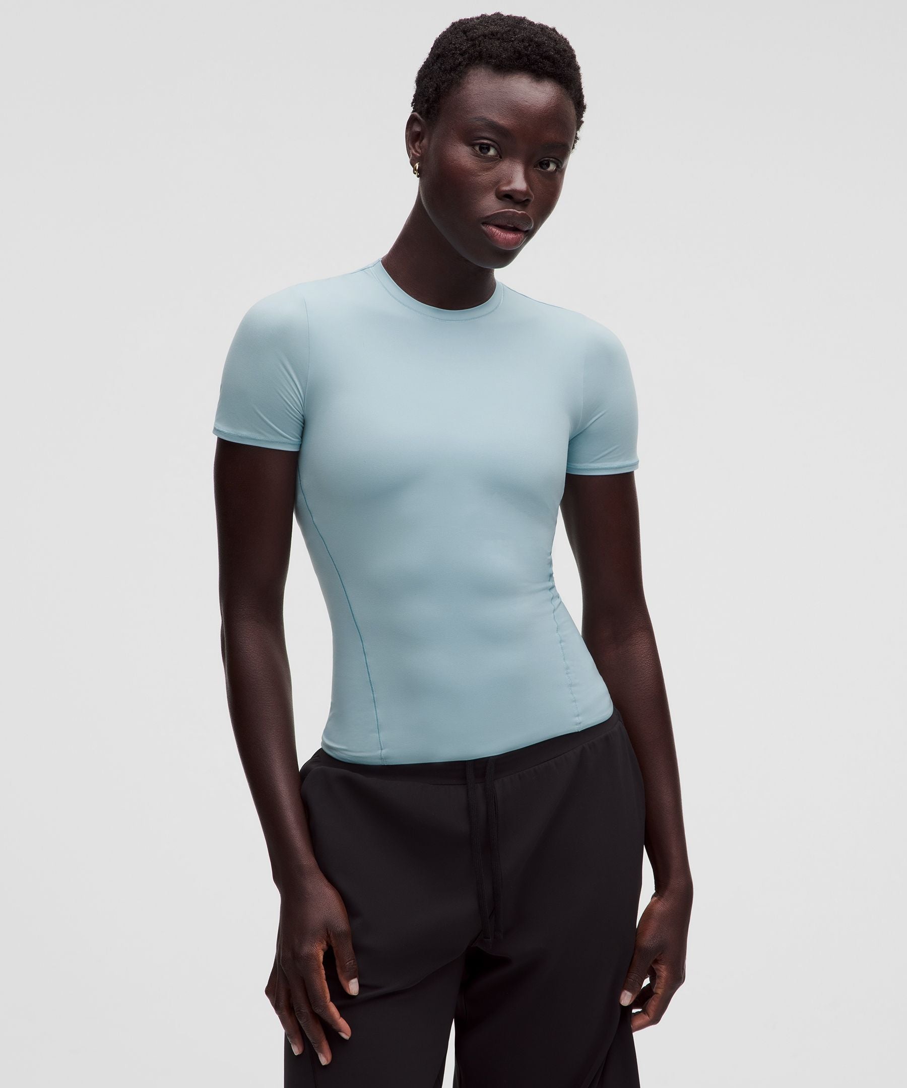 Lululemon Women's Wundermost Ultra-Soft Nulu Hip-Length Crewneck Shirt