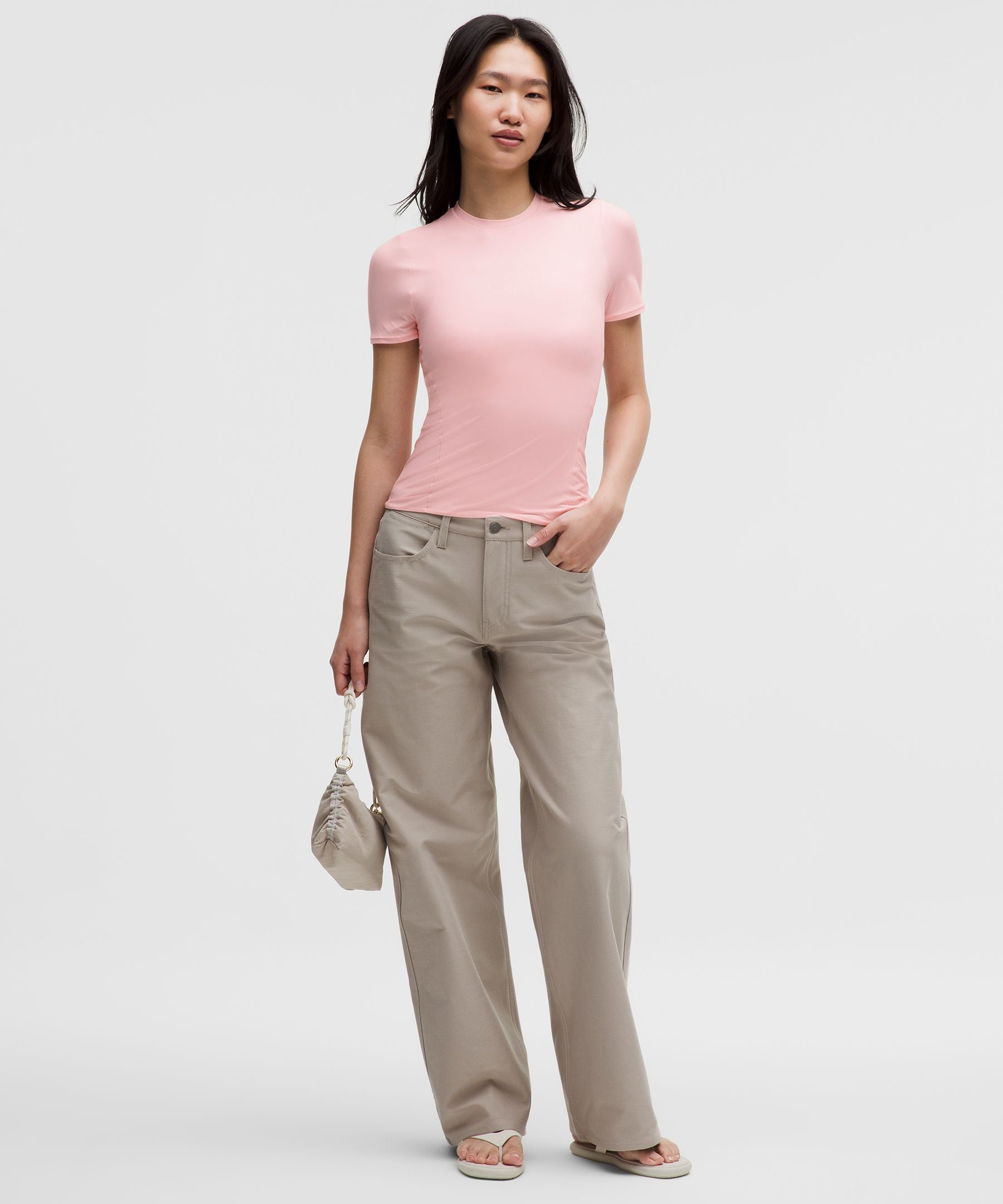 Lululemon Women's Wundermost Ultra-Soft Nulu Hip-Length Crewneck Shirt