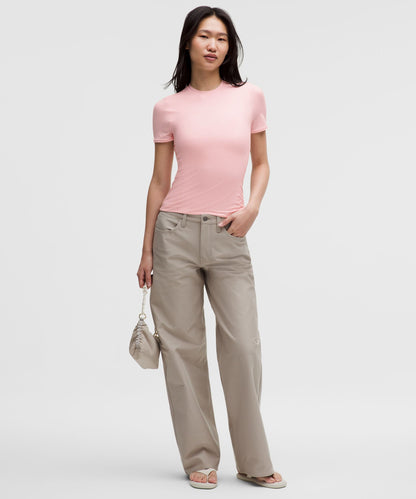Lululemon Women's Wundermost Ultra-Soft Nulu Hip-Length Crewneck Shirt