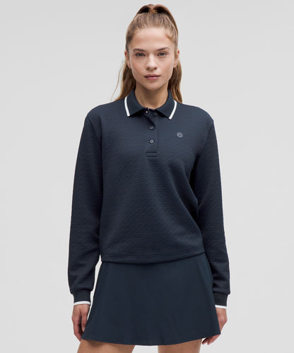 Lululemon Textured Long-Sleeve Tennis Polo Shirt