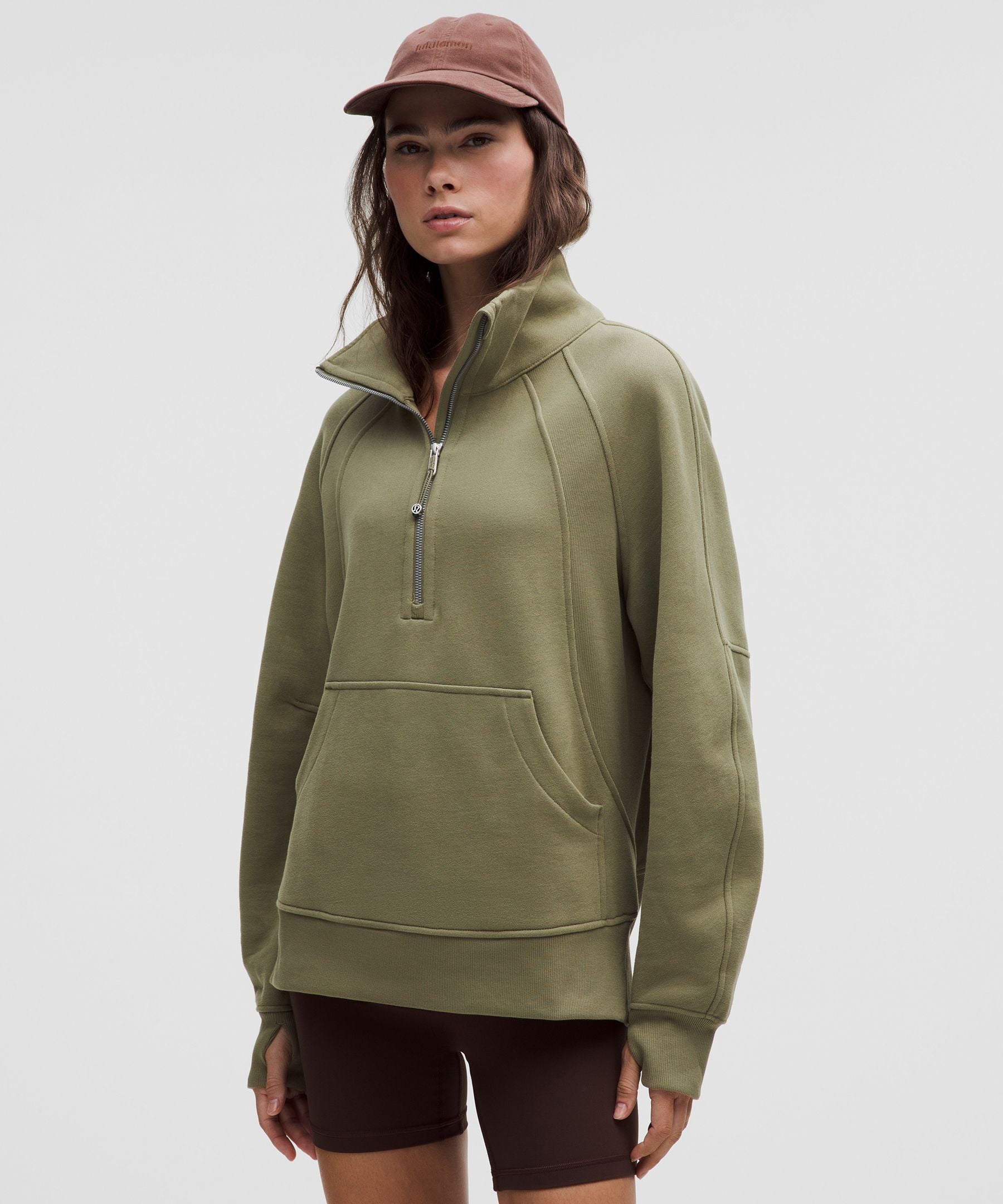 Lululemon Scuba Oversized Funnel-Neck Half Zip *Long Bay Leaf