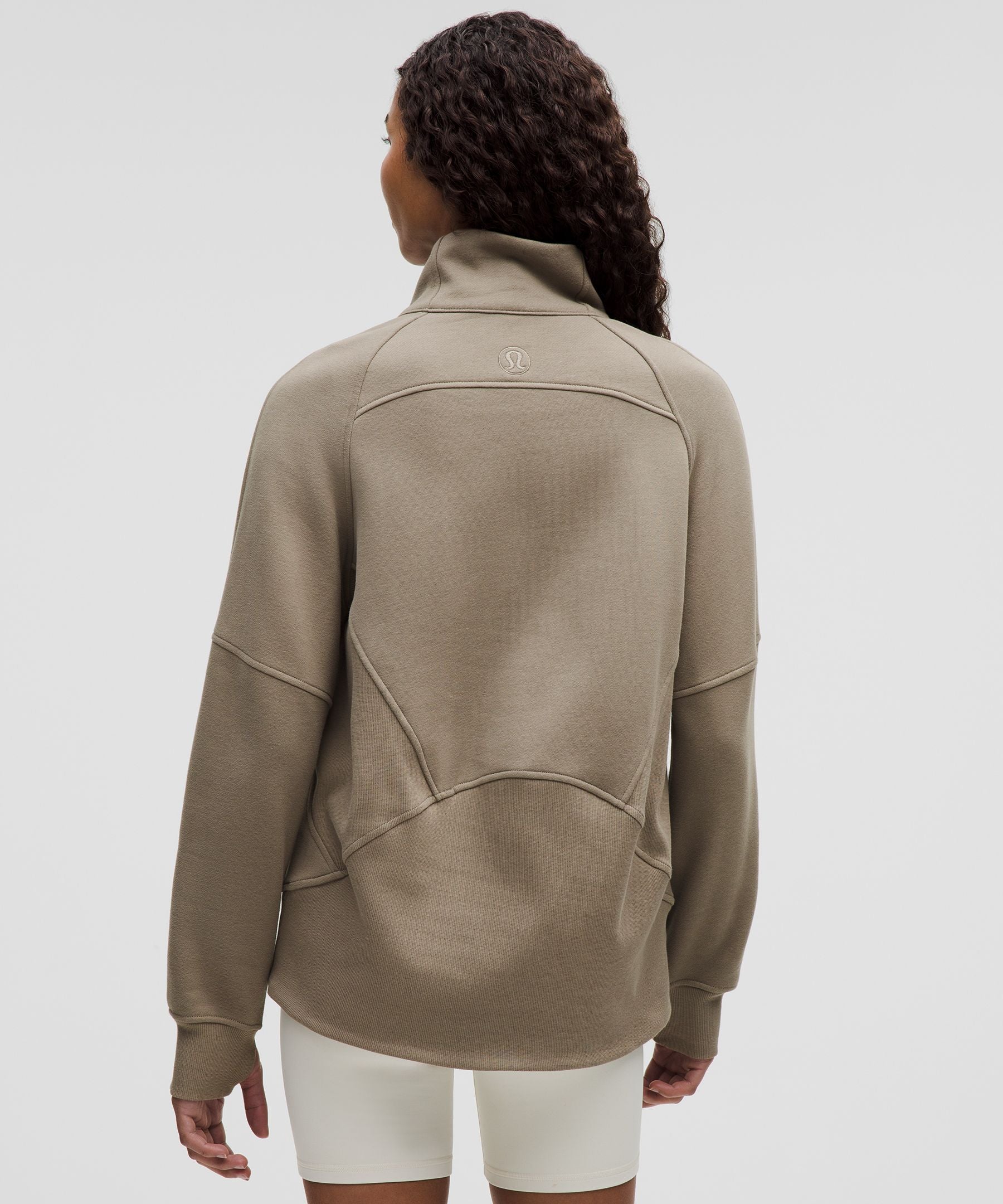 Lululemon Scuba Oversized Funnel-Neck Half Zip *Long Warm Ash Grey