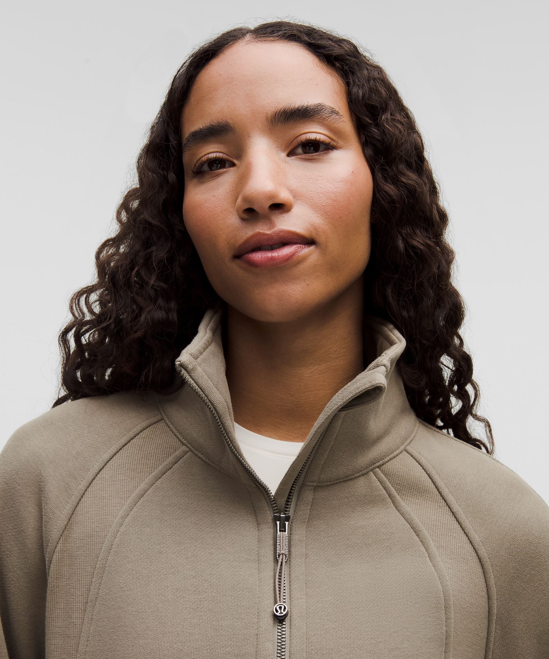 Lululemon Scuba Oversized Funnel-Neck Half Zip *Long Warm Ash Grey