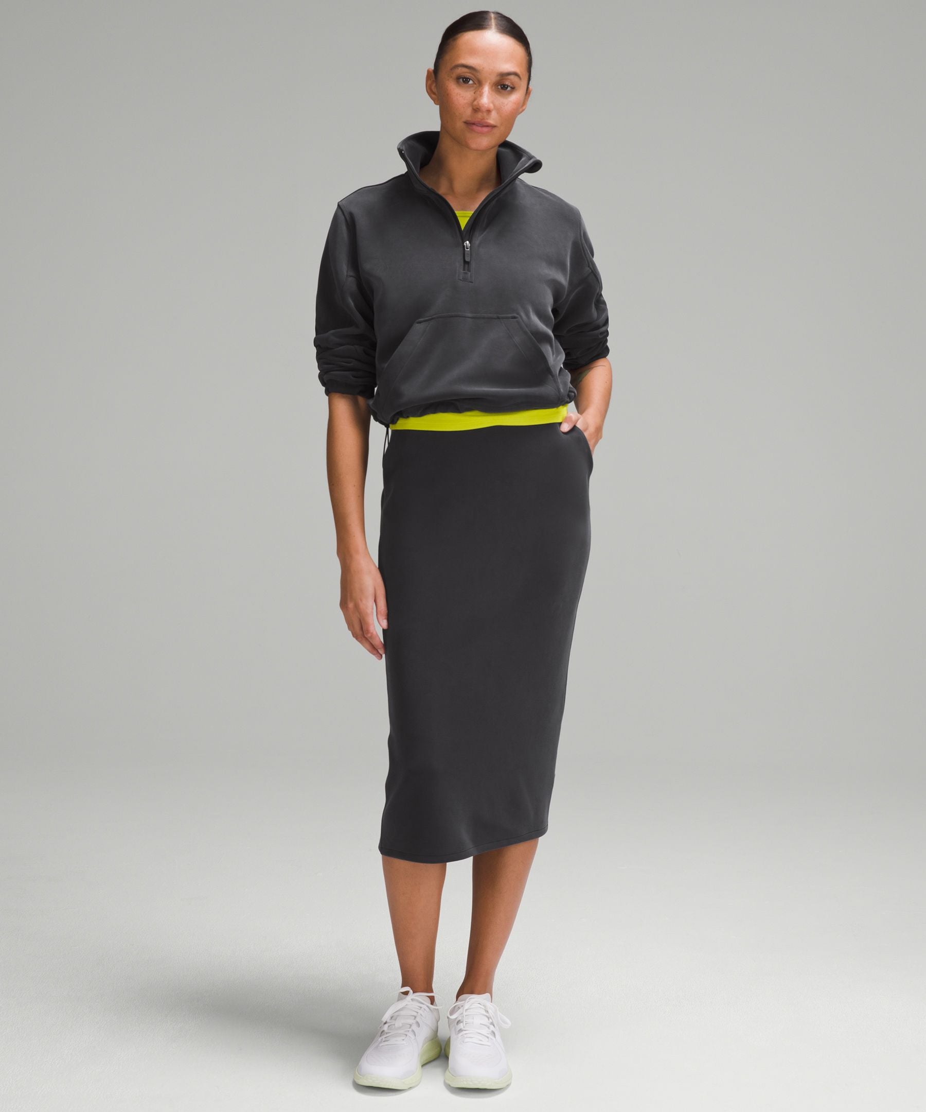 Lululemon Brushed Softstreme Half Zip Black